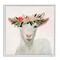 Stupell Industries Springtime Flower Crown Baby Goat Framed Giclee Art